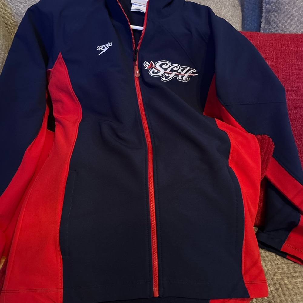 Speedo Dark Blue and Red Jacket Southern Georgia University